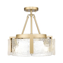 Golden Canada 3164-3SF BCB-HWG - Golden Lighting Aenon 3-light Semi-Flush Mount in Brushed Champagne Brass